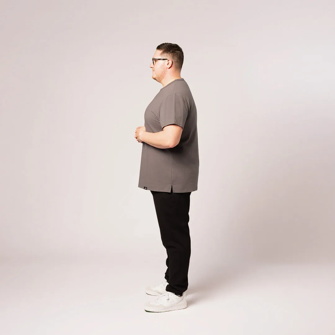 Split Hem Cotton 95/5 - Midnight Grey sold by One Bone product image thumbnail 3