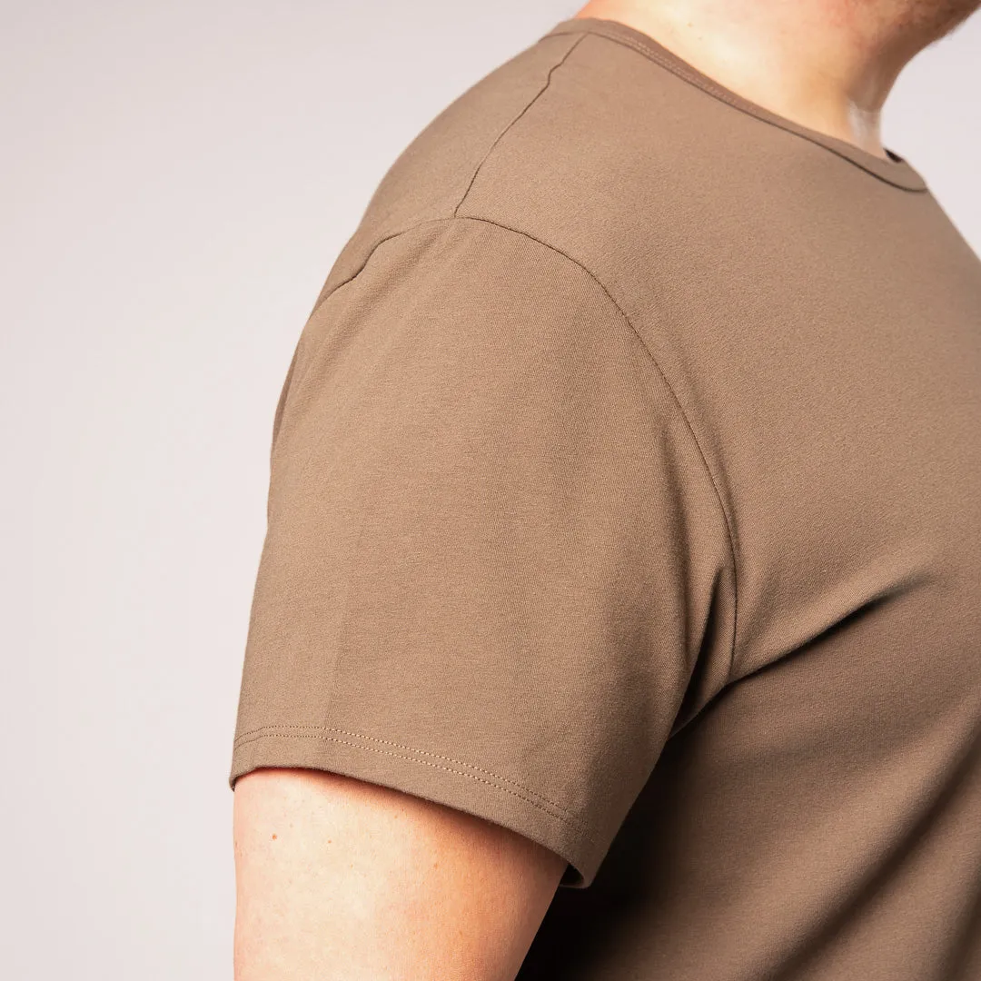 Split Hem Cotton 95/5 - Brick Brown sold by One Bone product image thumbnail 4