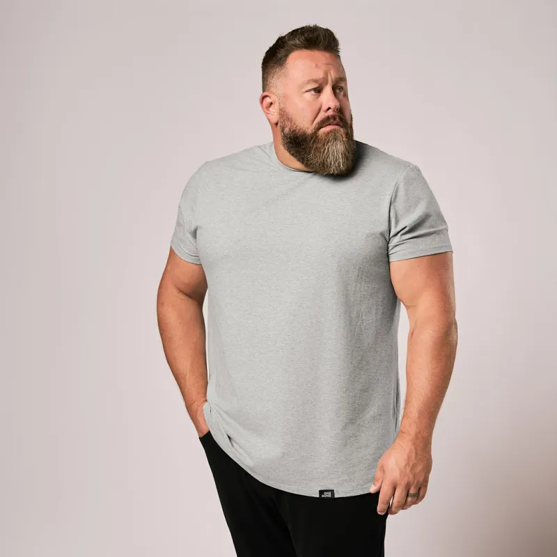 Split Hem Cotton 95/5 - Grey Mix sold by One Bone