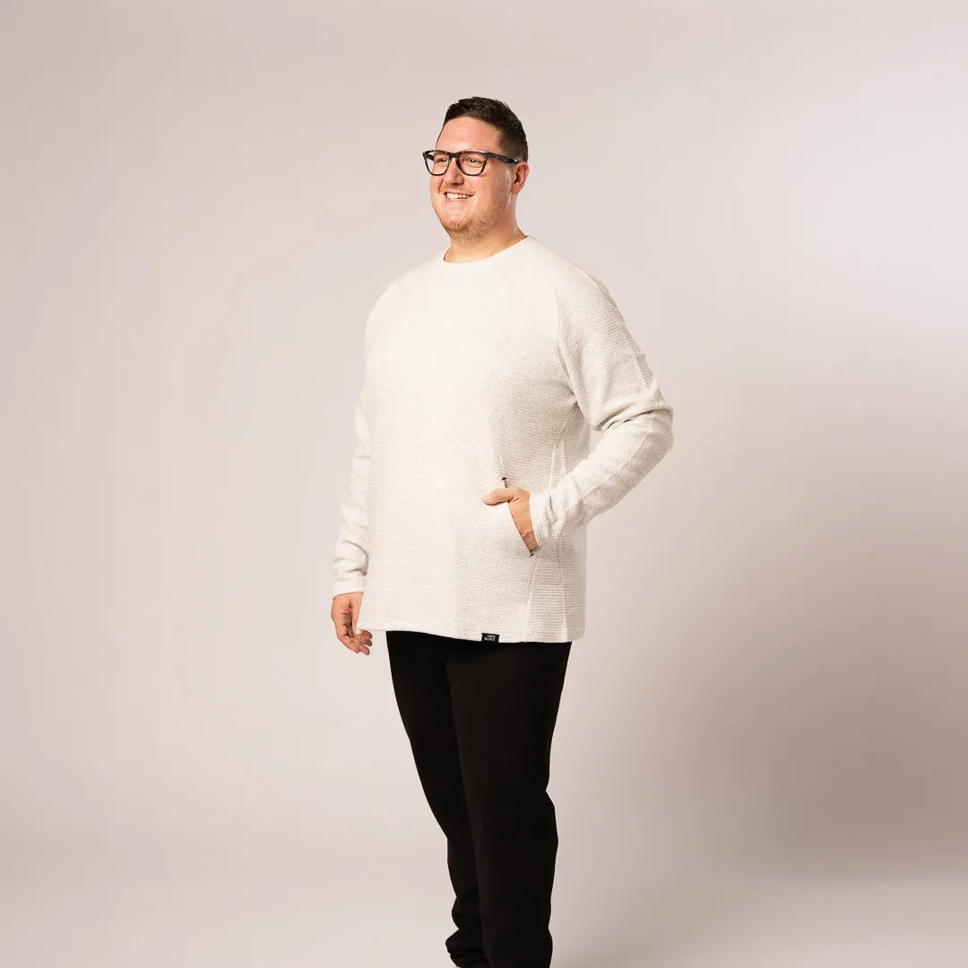 Honeycomb Crewneck Sweater - Chalk sold by One Bone product image thumbnail 3