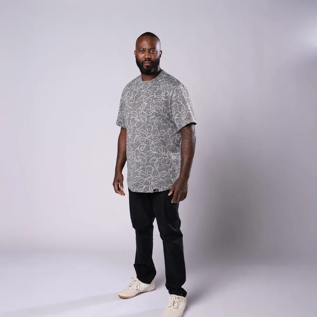Jacquard Tee - Grey Floral sold by One Bone product image thumbnail 3