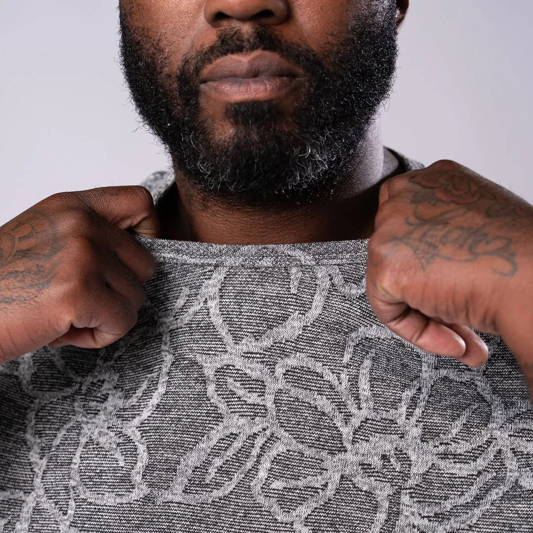 Jacquard Tee - Grey Floral sold by One Bone product image thumbnail 4