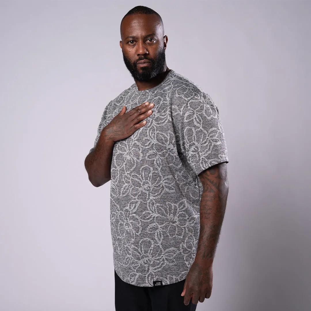 Jacquard Tee - Grey Floral sold by One Bone product image thumbnail 5