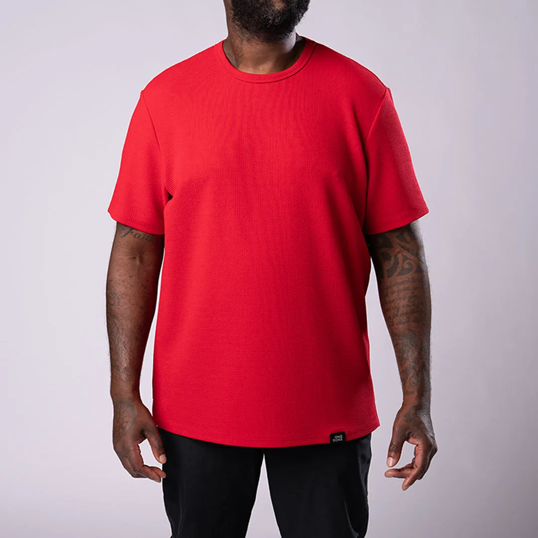 Split Hem Bullet Tee - Red sold by One Bone