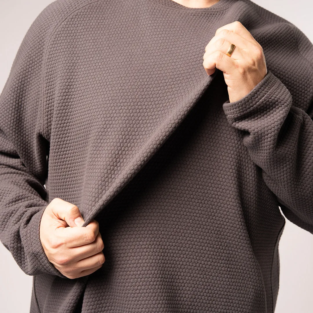 Honeycomb Crewneck Sweater - Stone Grey sold by One Bone product image thumbnail 2