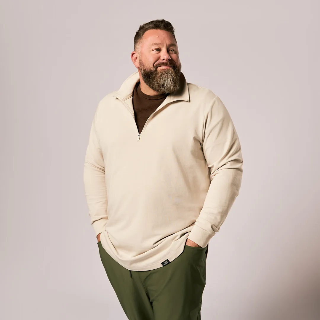 French Terry Quarter Zip - Bone sold by One Bone product image thumbnail 2