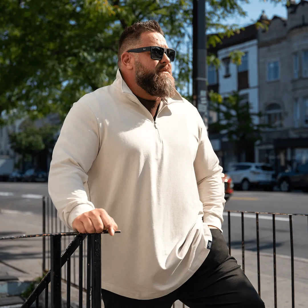 French Terry Quarter Zip - Bone sold by One Bone