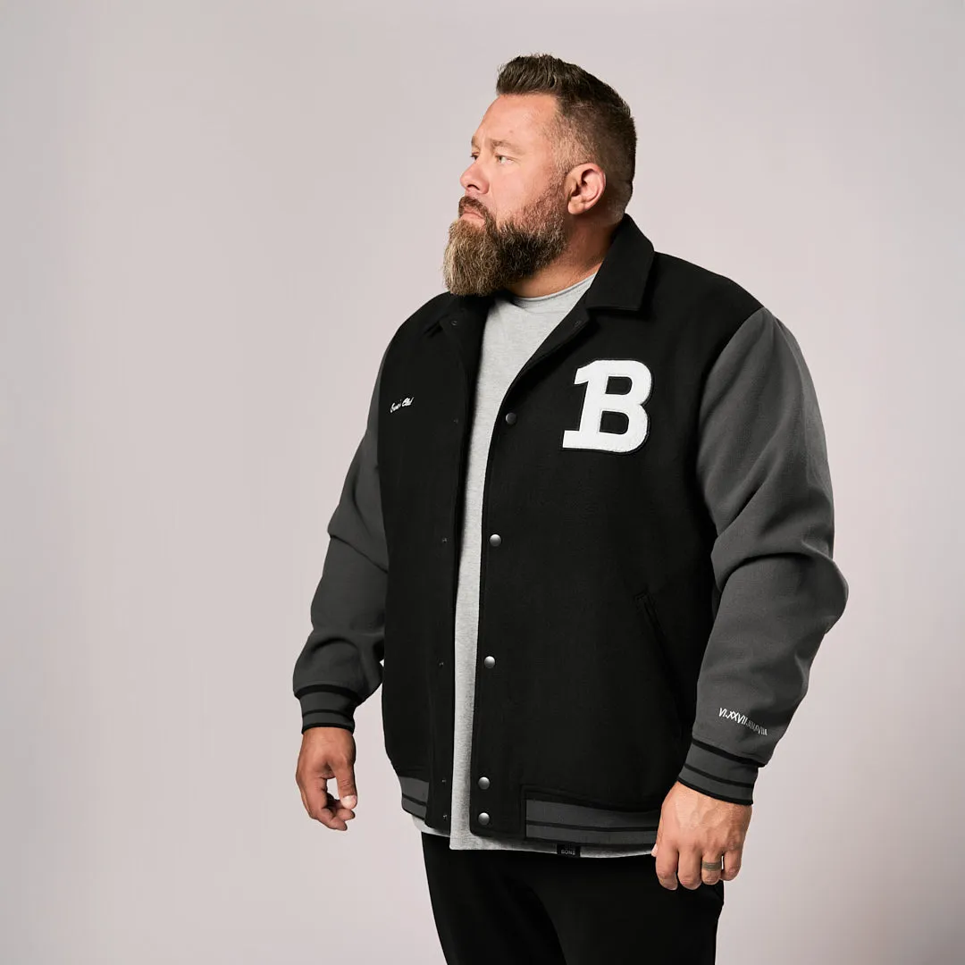 OFF FIELD Varsity Jacket - Black/Charcoal sold by One Bone product image thumbnail 4