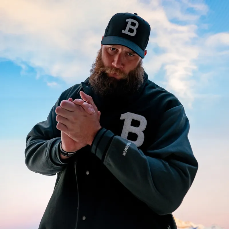 OFF FIELD Varsity Jacket - Black/Charcoal sold by One Bone