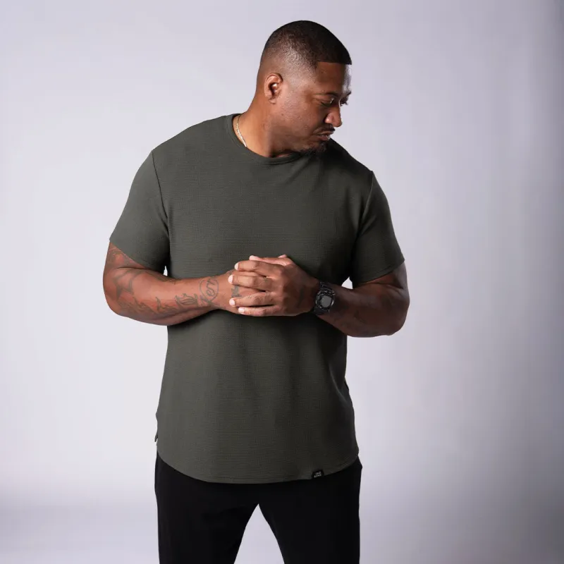 Split Hem Bullet Tee - Dark Green sold by One Bone