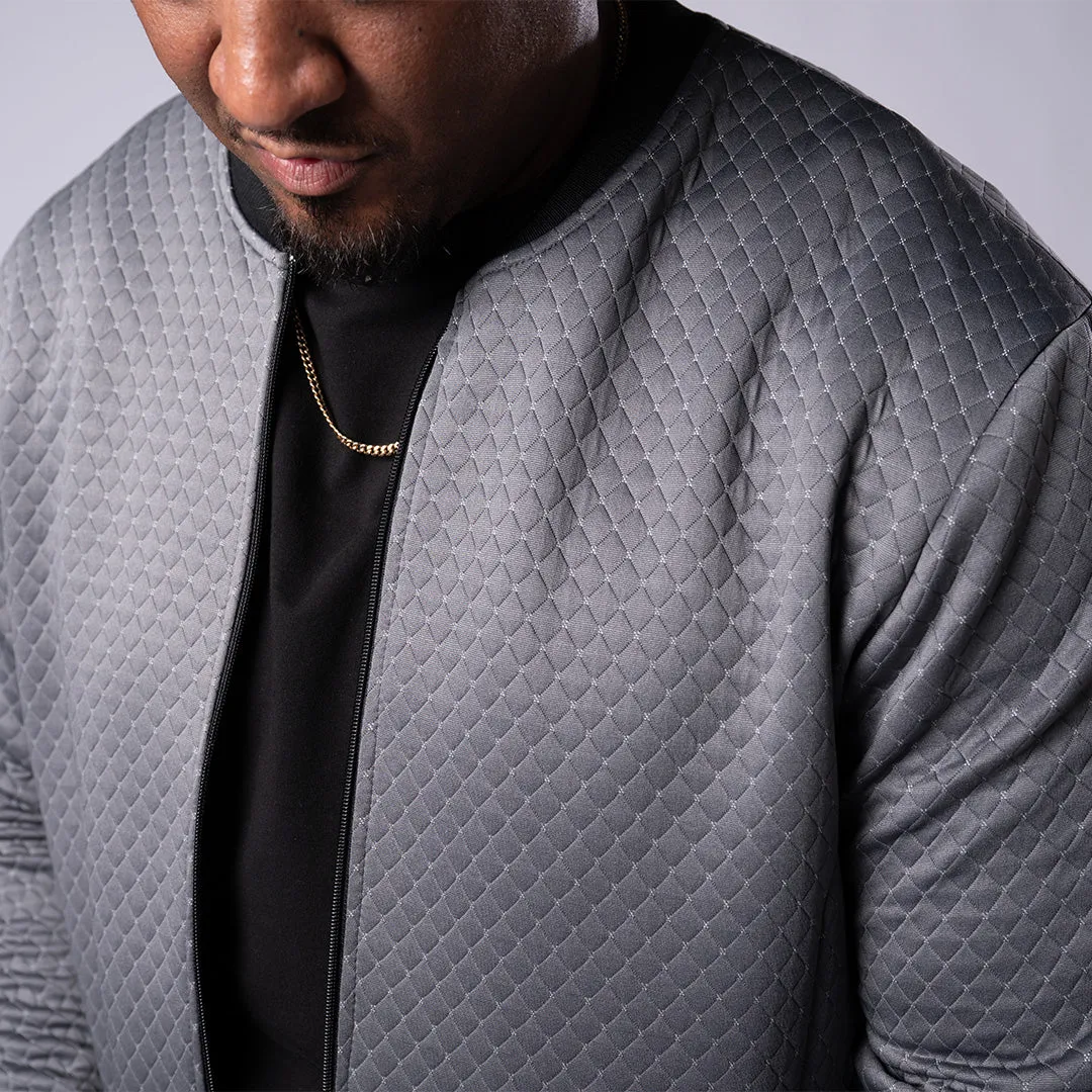 Quilt Bomber - Grey sold by One Bone