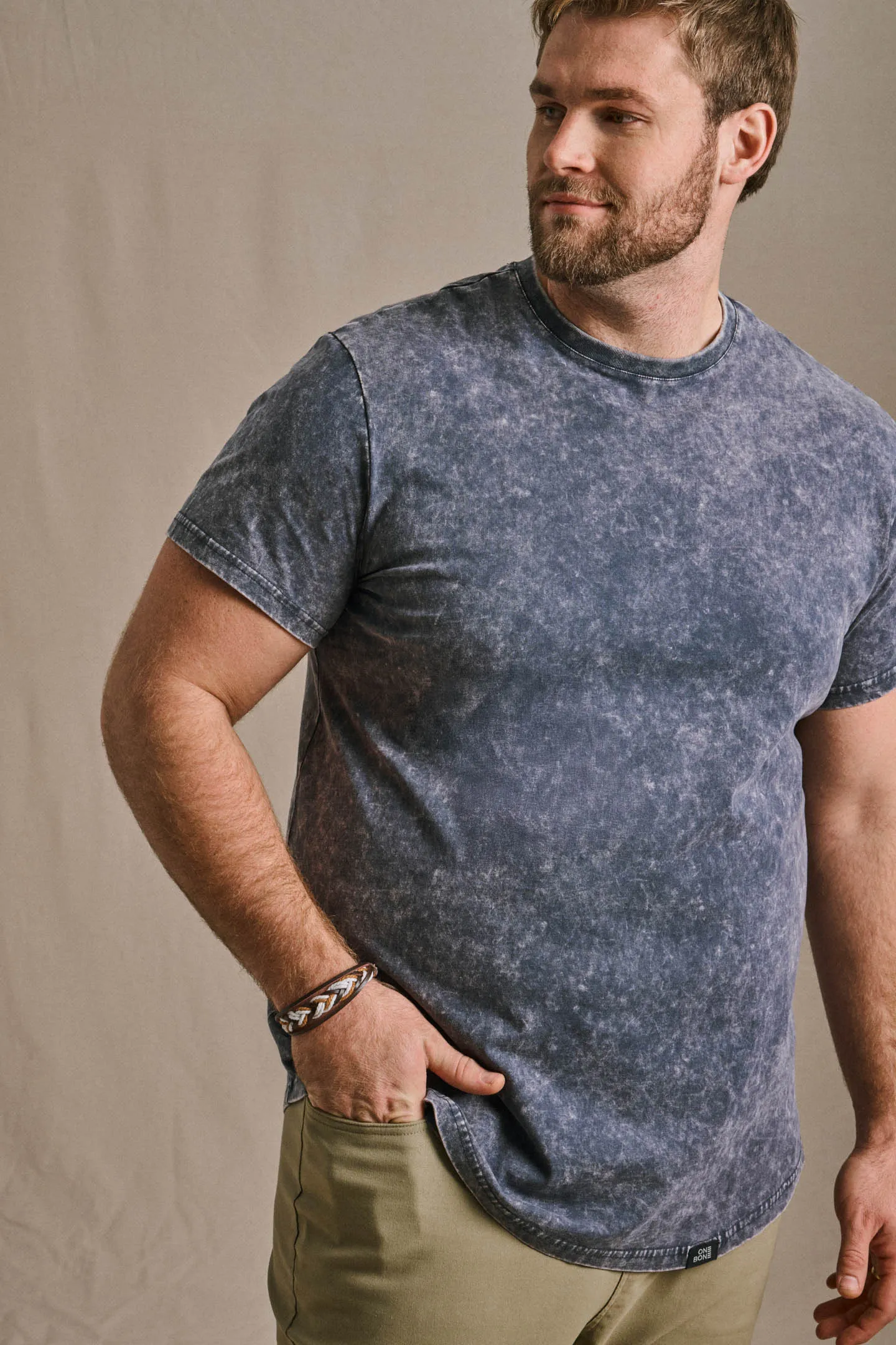 Stone Wash Tee - Navy Marble sold by One Bone product image thumbnail 3