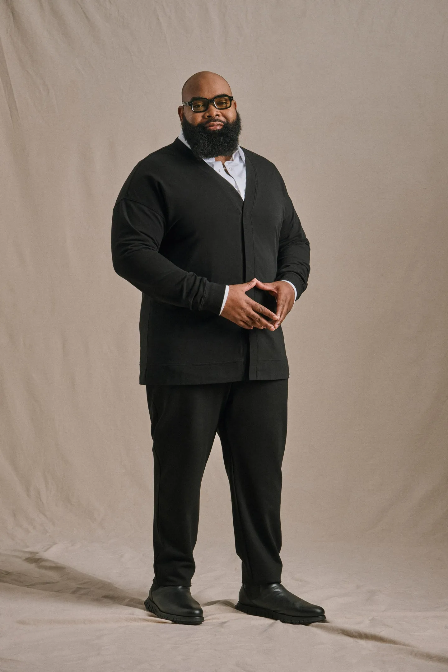 French Terry Cardigan - Black sold by One Bone product image thumbnail 2