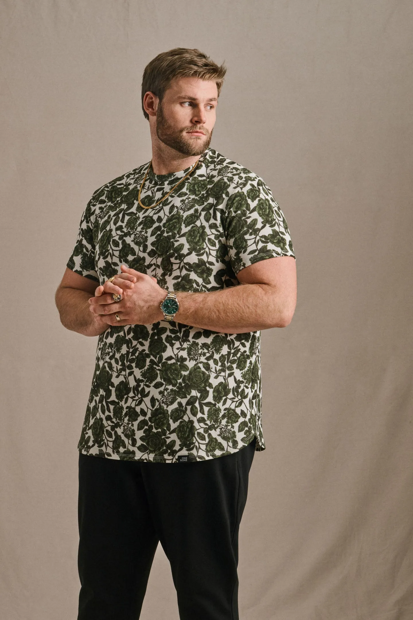 Bullet Tee - Green Floral sold by One Bone product image thumbnail 3