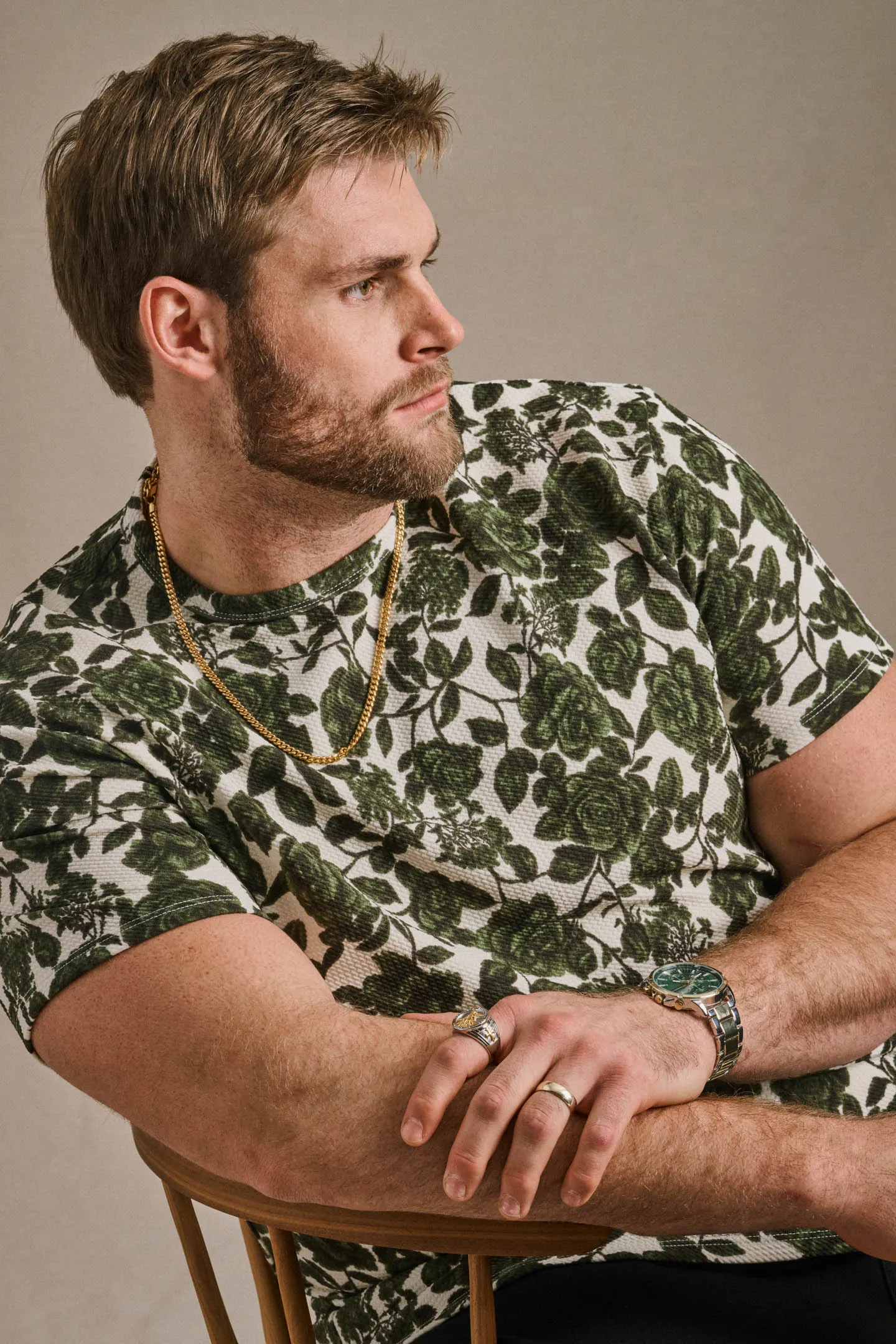 Bullet Tee - Green Floral sold by One Bone