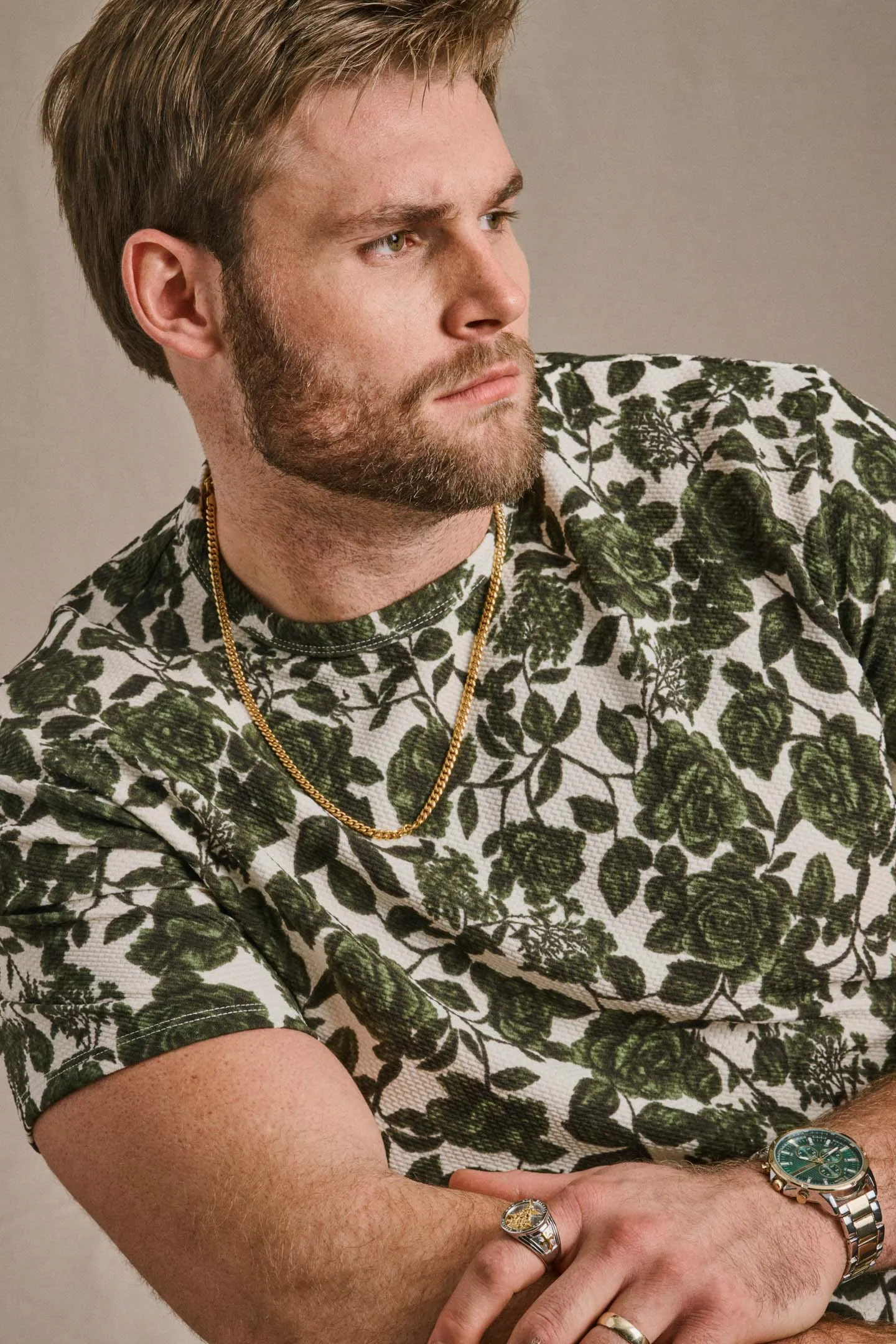 Bullet Tee - Green Floral sold by One Bone product image thumbnail 2