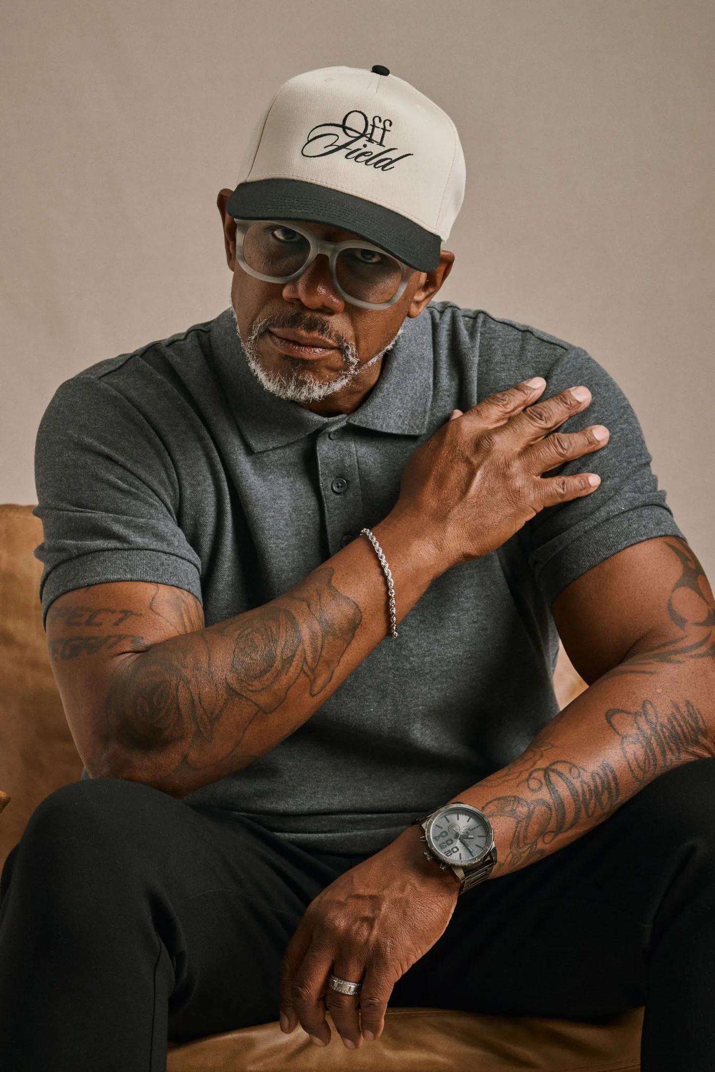 Split Hem Polo - Heather Charcoal sold by One Bone product image thumbnail 3