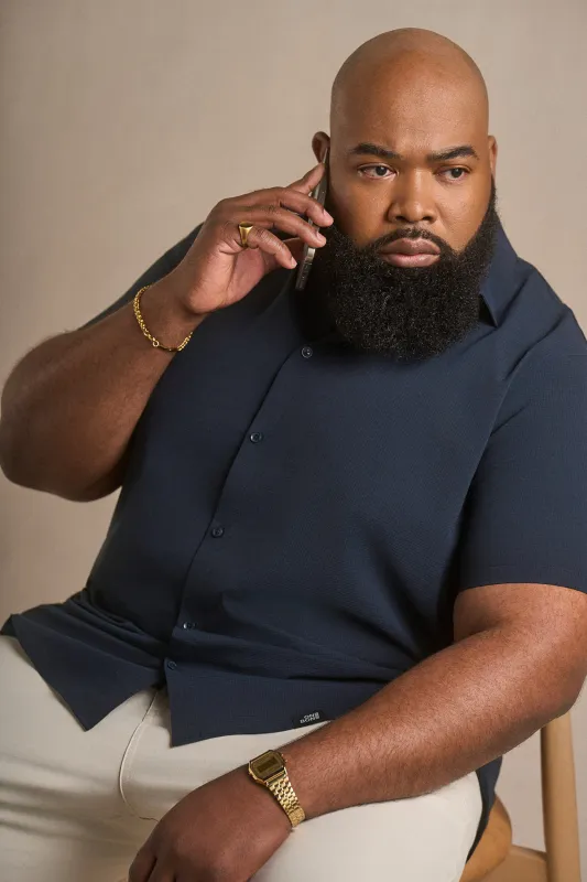 Hybrid Button Up - Navy made by One Bone