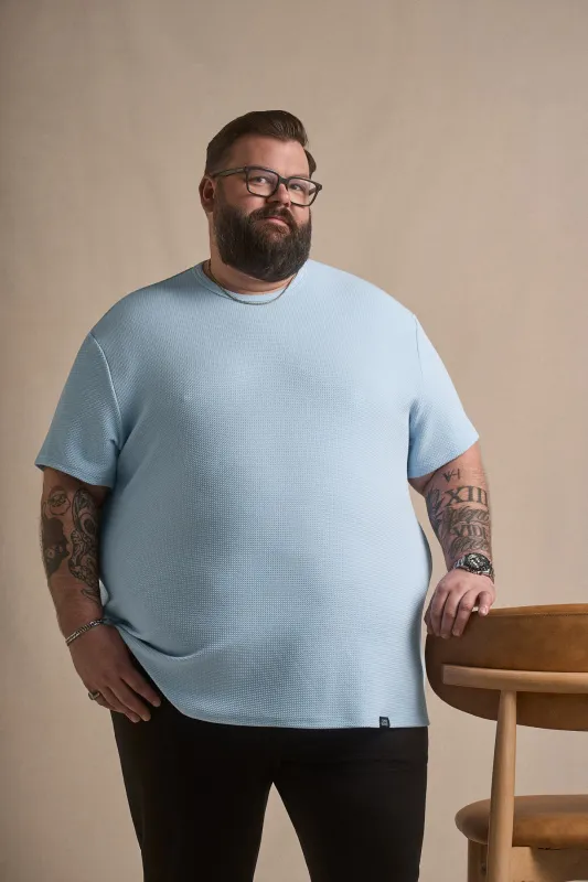 Split Hem Bullet Tee - Coastal Blue made by One Bone