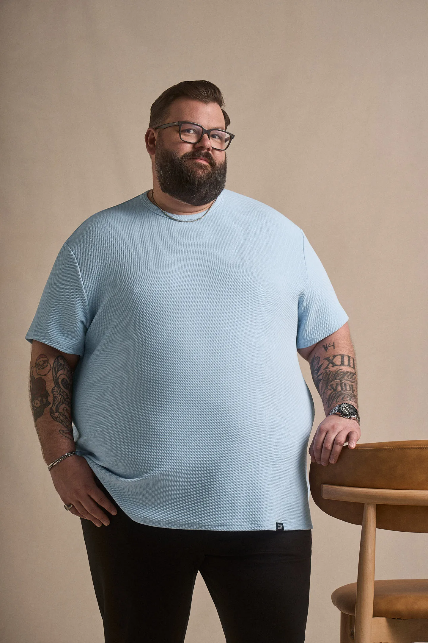 Split Hem Bullet Tee - Coastal Blue sold by One Bone