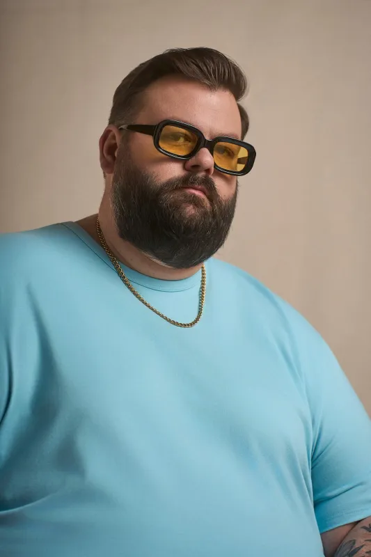 Split Hem Cotton 95/5 - Sky Blue made by One Bone