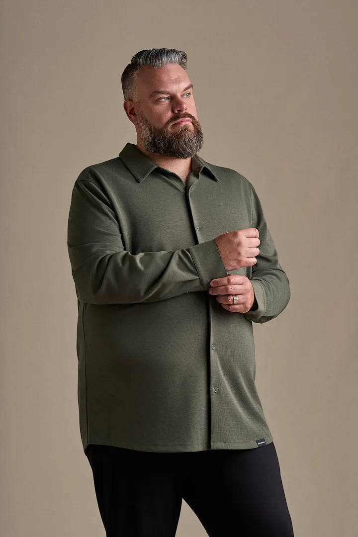 Stretch Knit Dress Shirt - Canyon Green sold by One Bone product image thumbnail 4