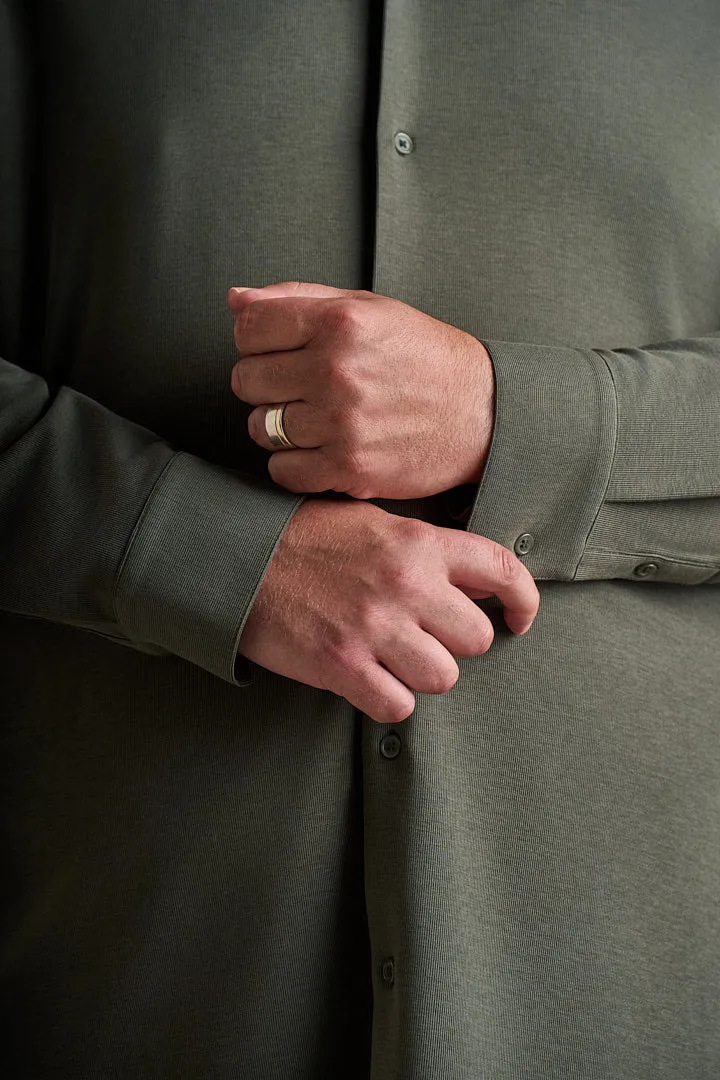 Stretch Knit Dress Shirt - Canyon Green sold by One Bone product image thumbnail 5