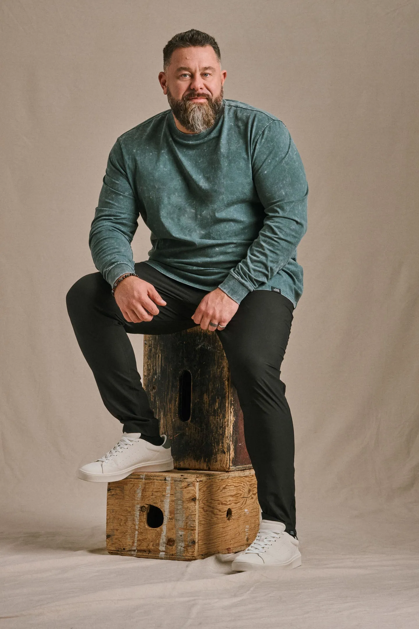Stone Wash Long Sleeve - Deep Green sold by One Bone product image thumbnail 3