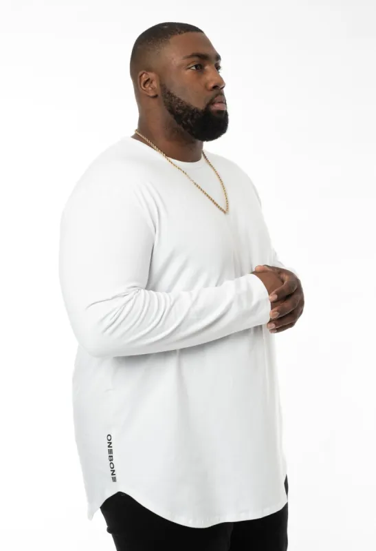 L/S ONE BONE Scoop - White sold by One Bone