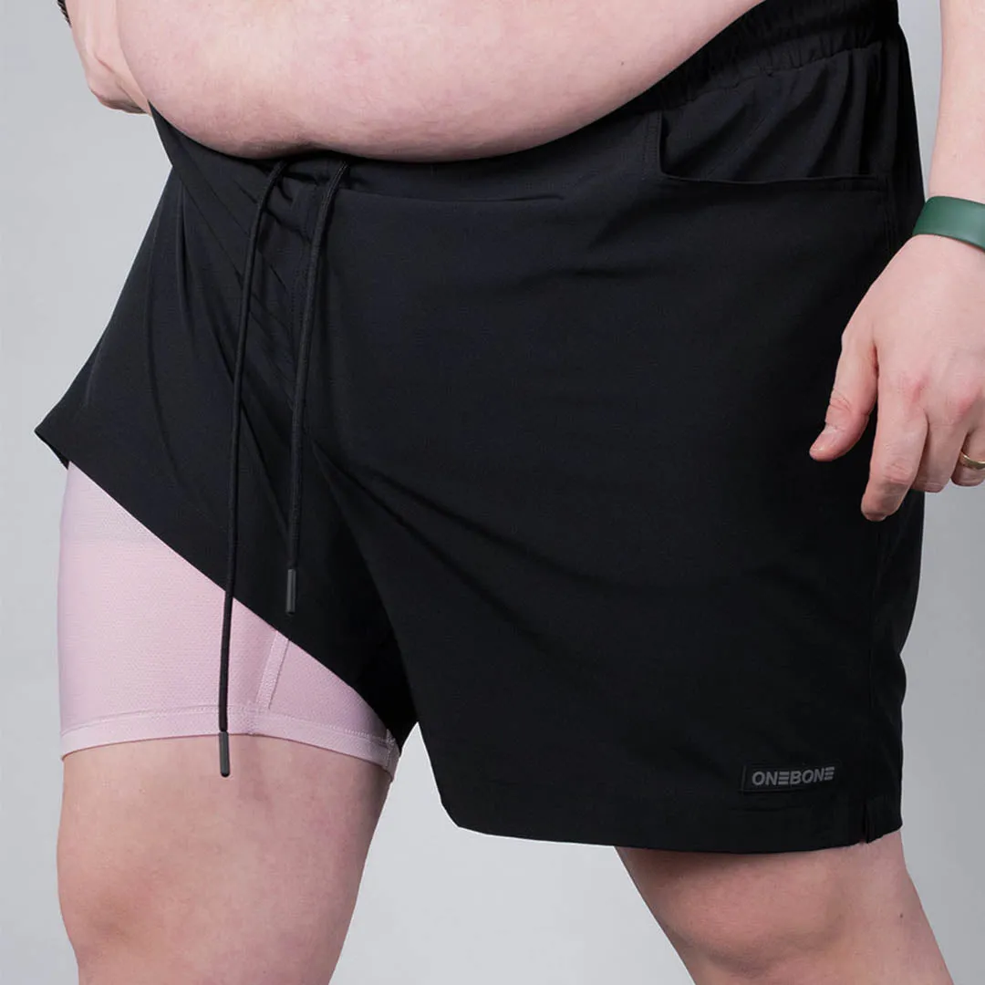 Hybrid Swim Short - Black/Pink Liner sold by One Bone product image thumbnail 3