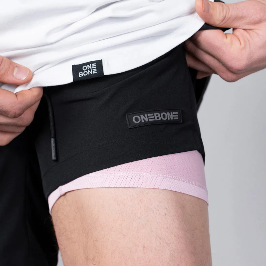 Hybrid Swim Short - Black/Pink Liner sold by One Bone product image thumbnail 5