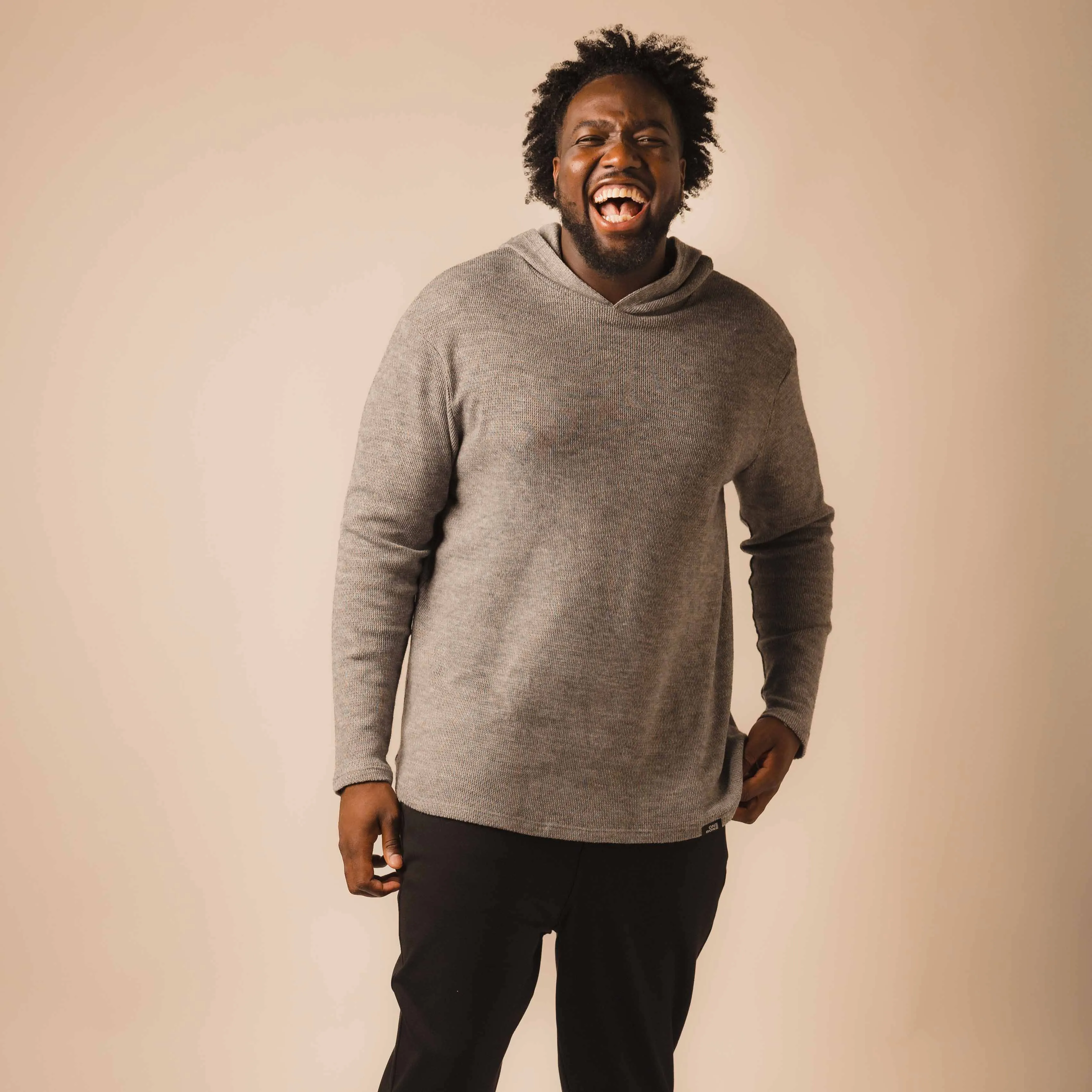 Knit Hoodie - Light Grey sold by One Bone product image thumbnail 4