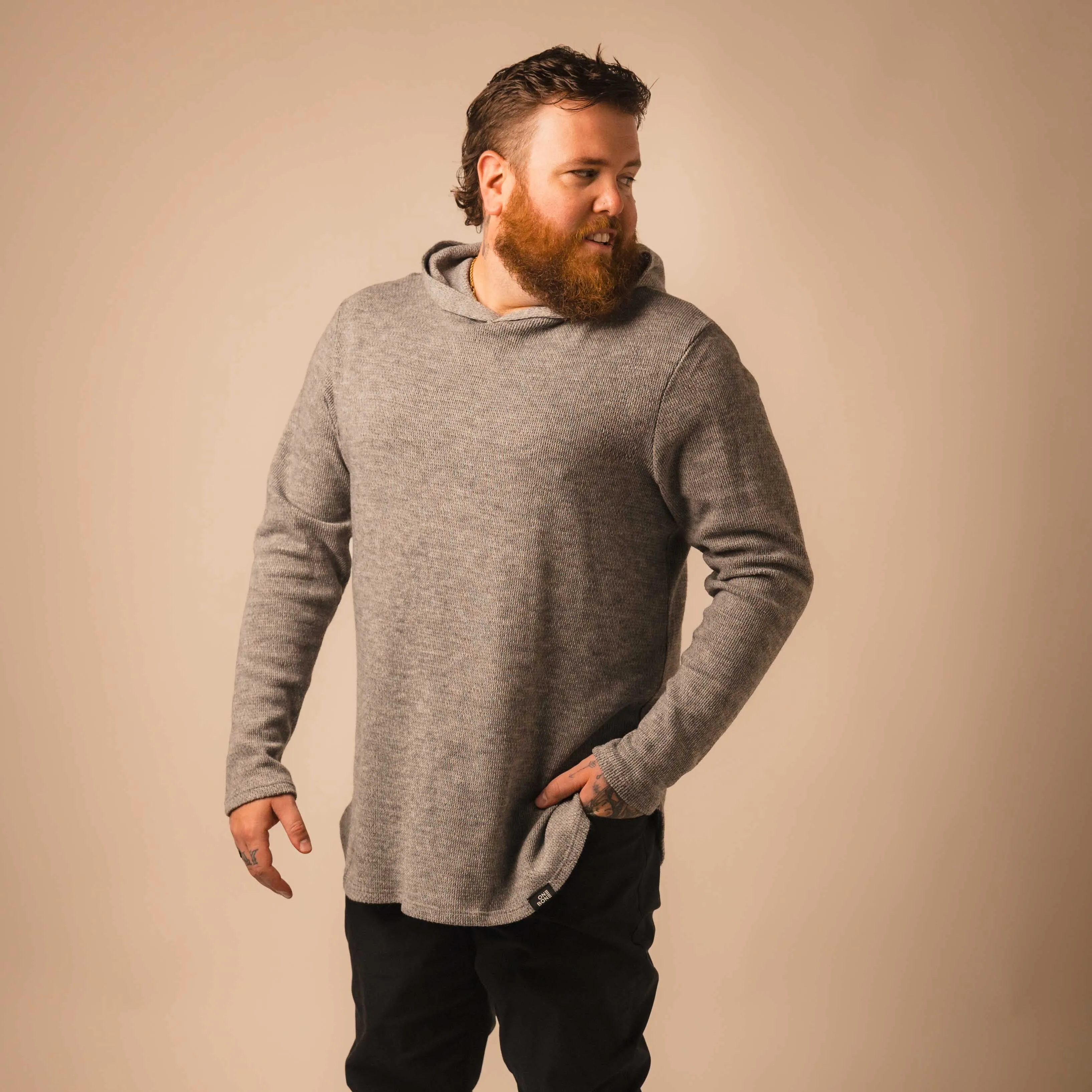 Knit Hoodie - Light Grey sold by One Bone