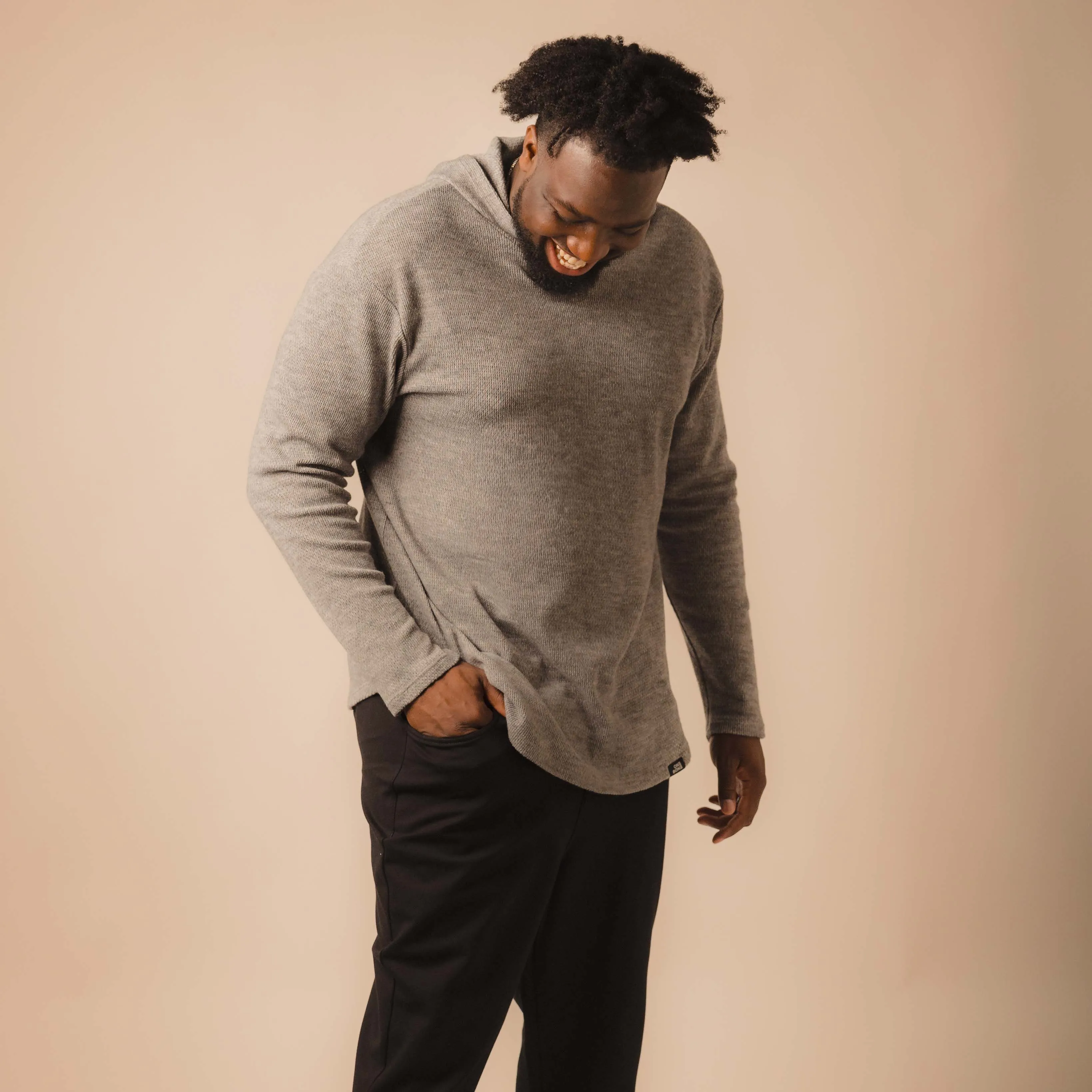 Knit Hoodie - Light Grey sold by One Bone product image thumbnail 2