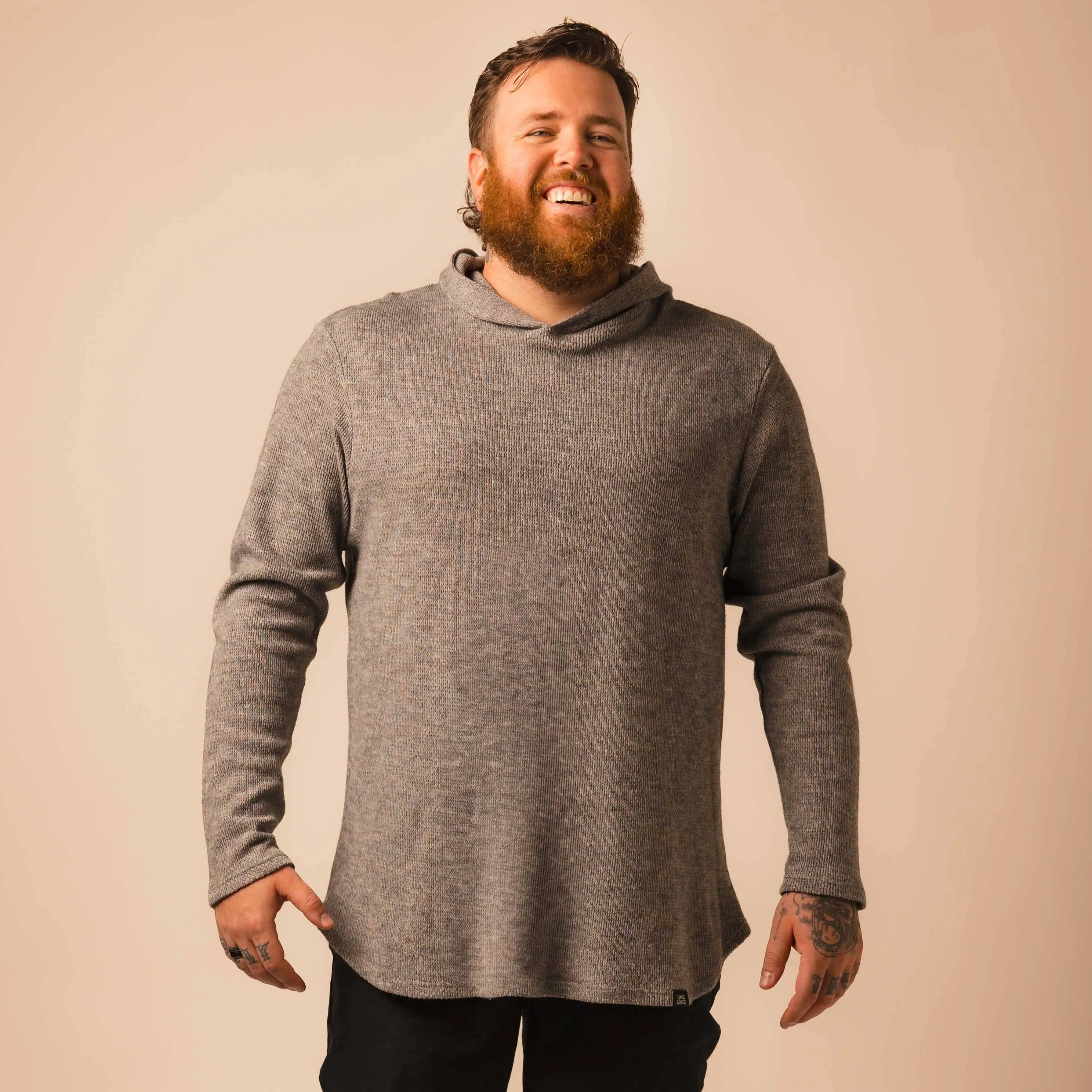 Knit Hoodie - Light Grey sold by One Bone product image thumbnail 5