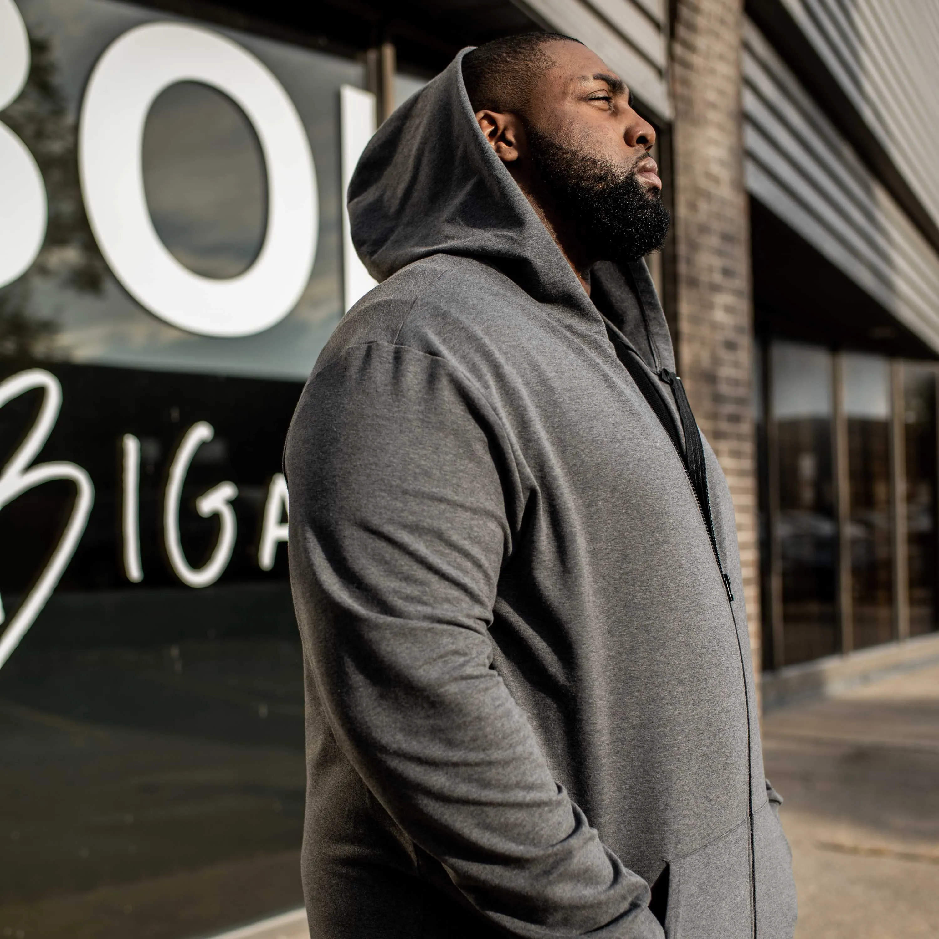 Vic Zip-Up Hoodie - Grey sold by One Bone product image thumbnail 2