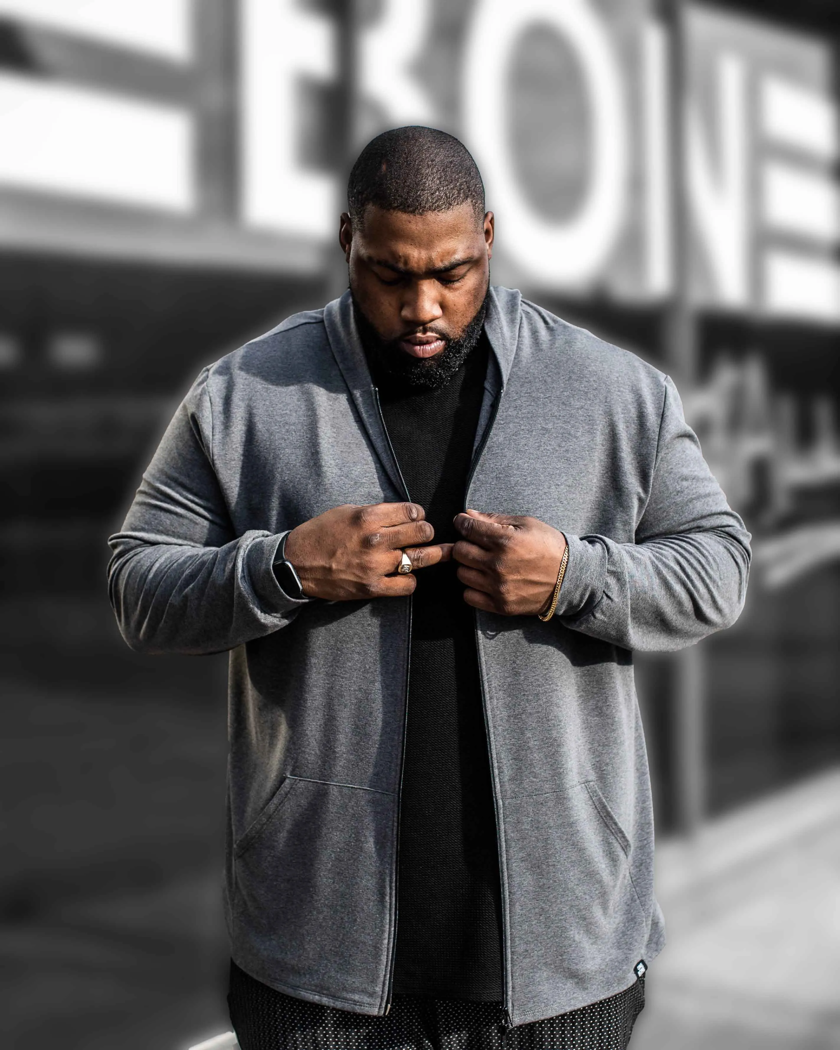 Vic Zip-Up Hoodie - Grey sold by One Bone