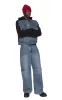 BLUE & BLACK PANELED DENIM JACKET sold by Spencer Badu