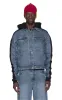 BLUE & BLACK PANELED DENIM JACKET sold by Spencer Badu