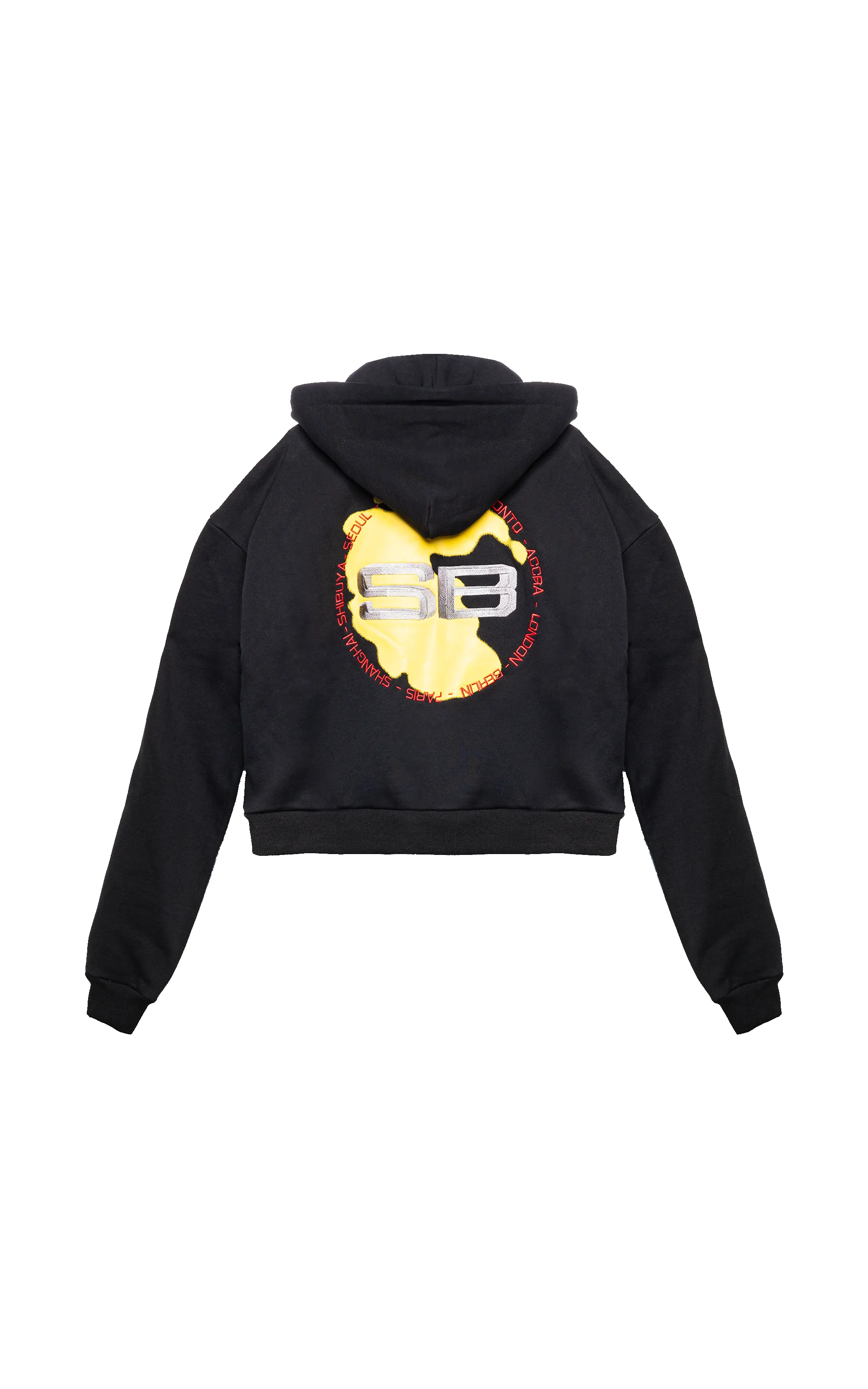 BLUE & BLACK PANELED DENIM JACKET sold by Spencer Badu product image thumbnail 4