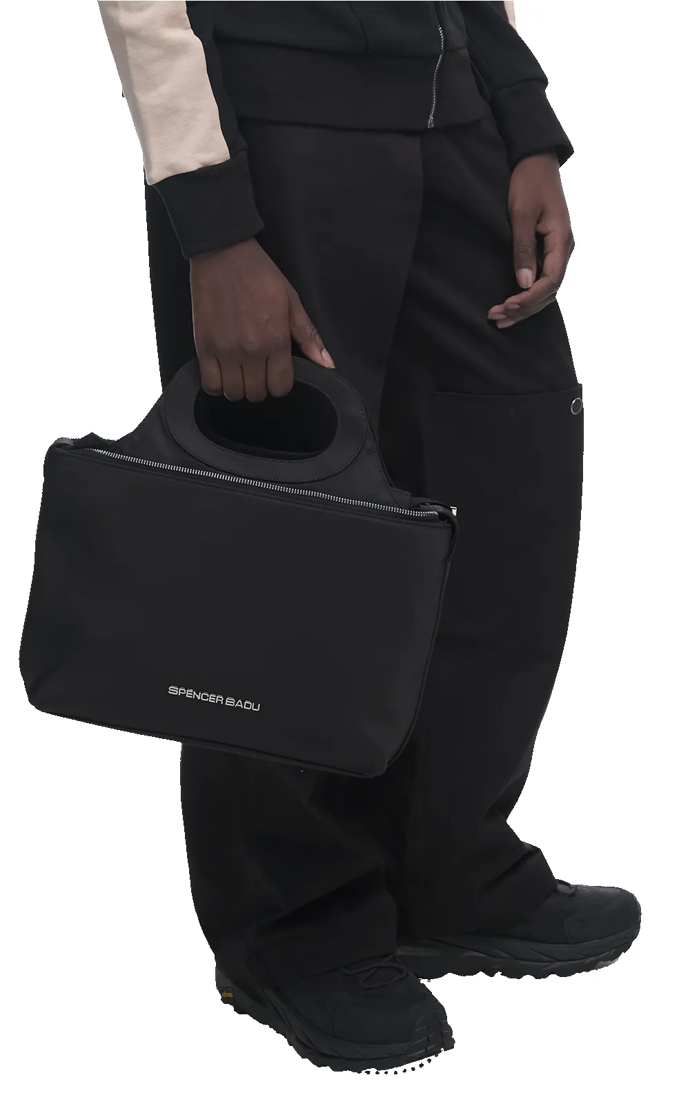 BLACK MEDIUM 2-IN-1 TOTE BAG sold by Spencer Badu product image thumbnail 2