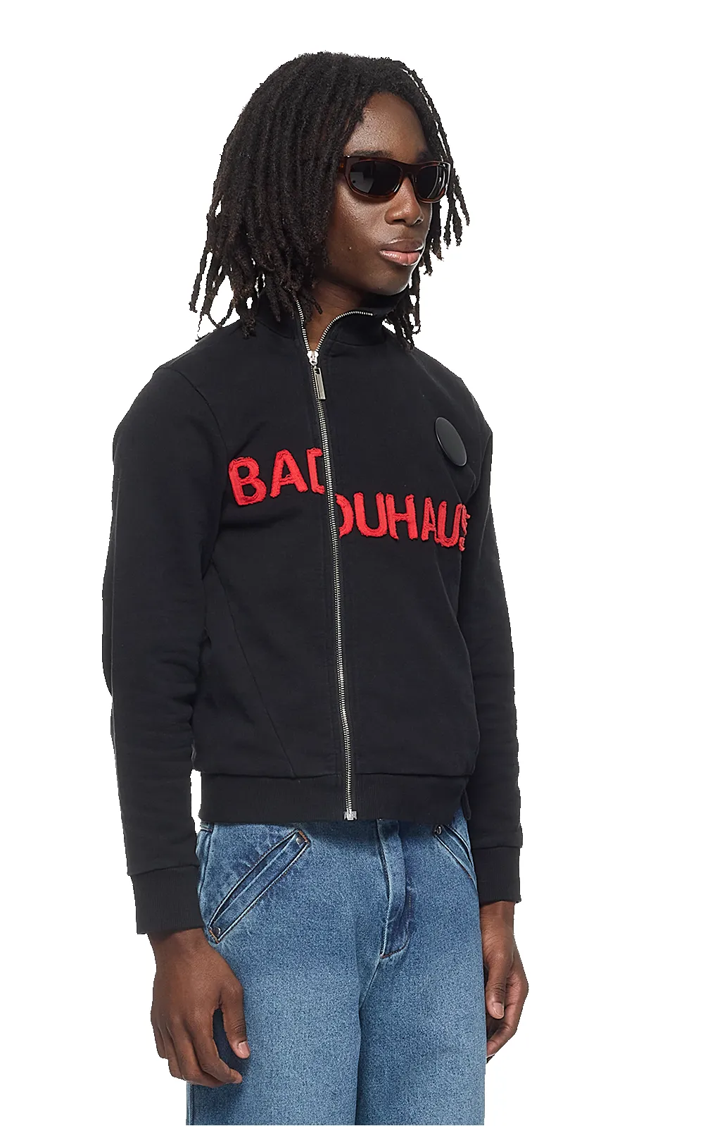 SHRUNKEN TRACK JACKET IN BLACK sold by Spencer Badu product image thumbnail 3