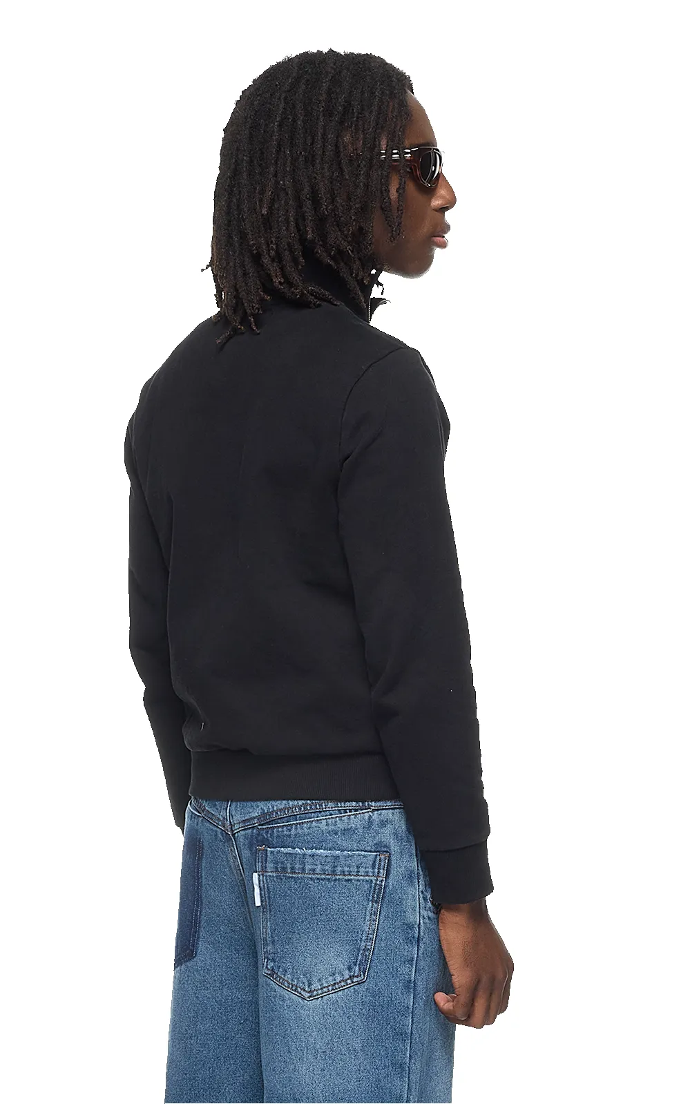 SHRUNKEN TRACK JACKET IN BLACK sold by Spencer Badu product image thumbnail 4
