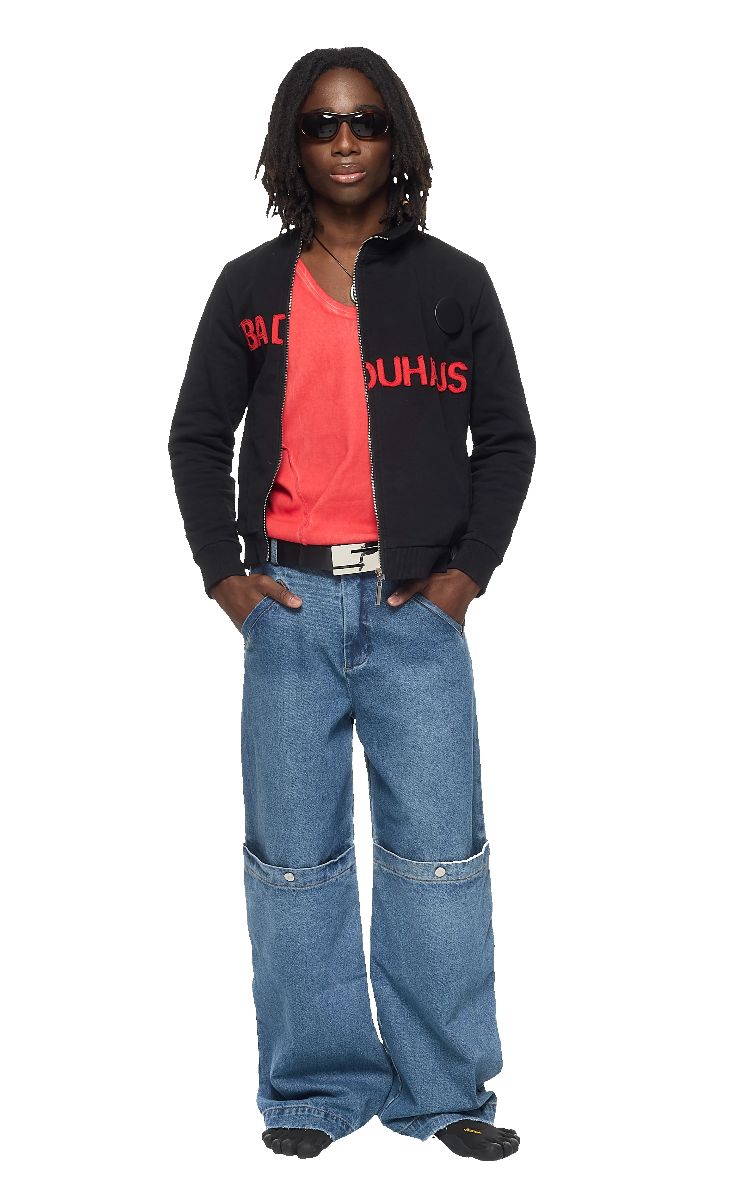LEATHER BUCKLE BELT IN BLACK sold by Spencer Badu product image thumbnail 4