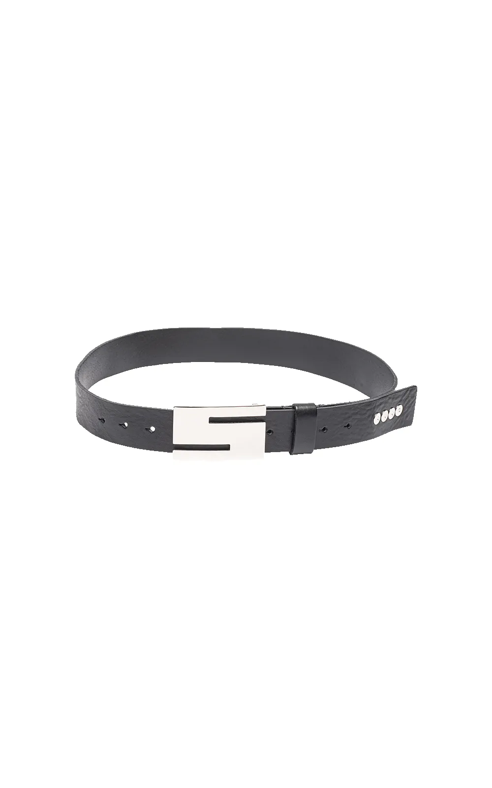 LEATHER BUCKLE BELT IN BLACK sold by Spencer Badu product image thumbnail 3