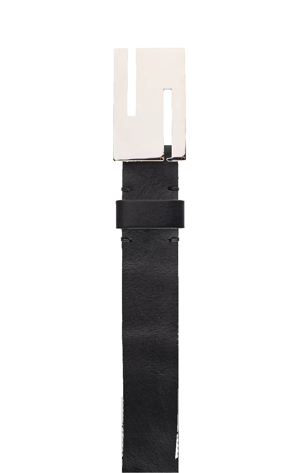 LEATHER BUCKLE BELT IN BLACK sold by Spencer Badu product image thumbnail 2