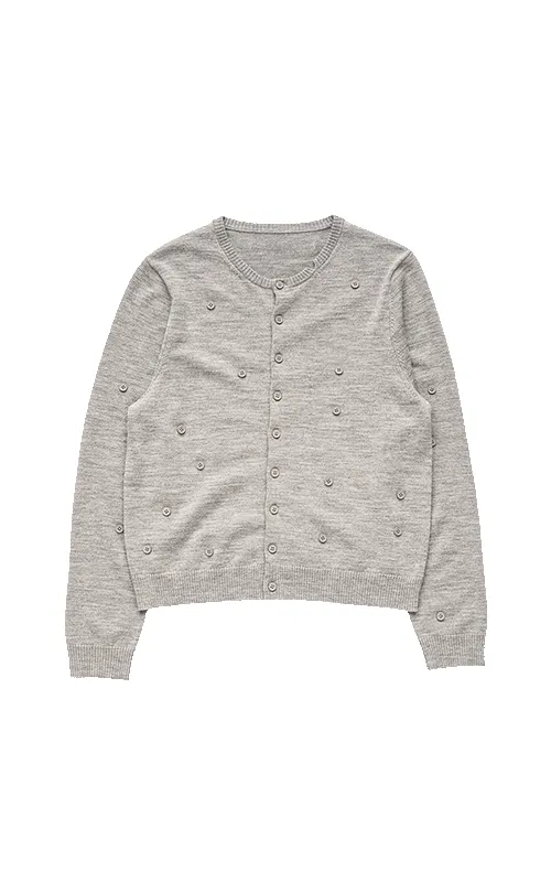 GRAY BUTTON CARDIGAN sold by Spencer Badu