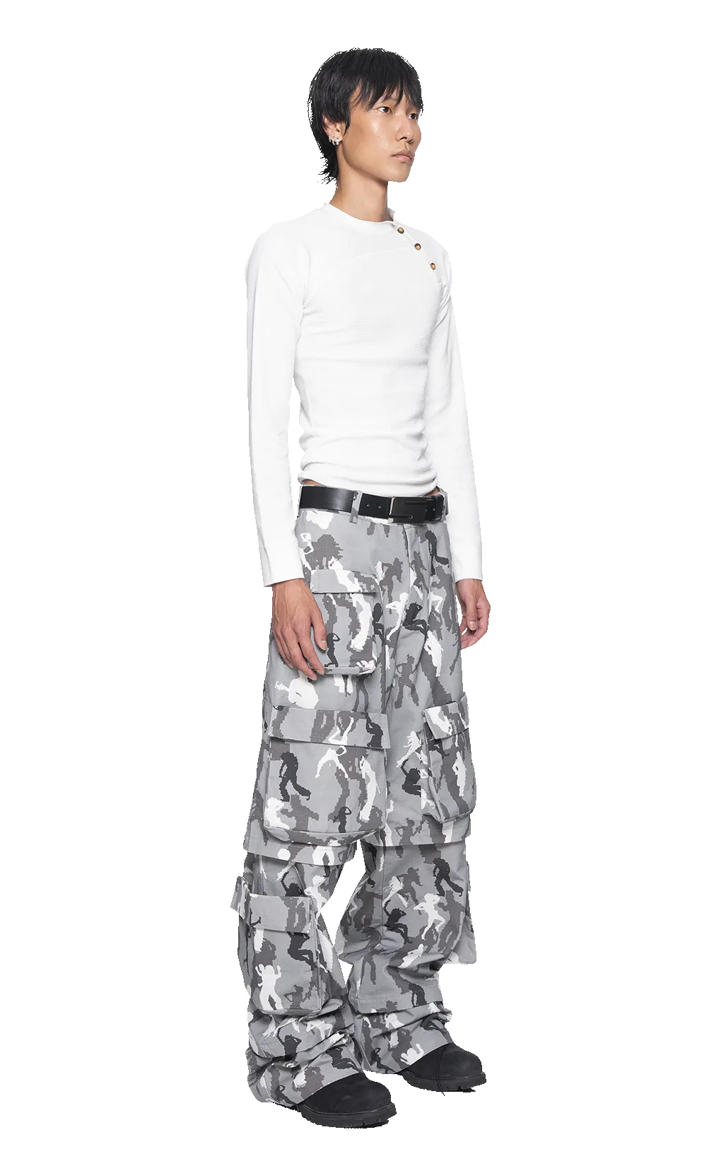 WHITE TWISTED HENLEY sold by Spencer Badu product image thumbnail 4