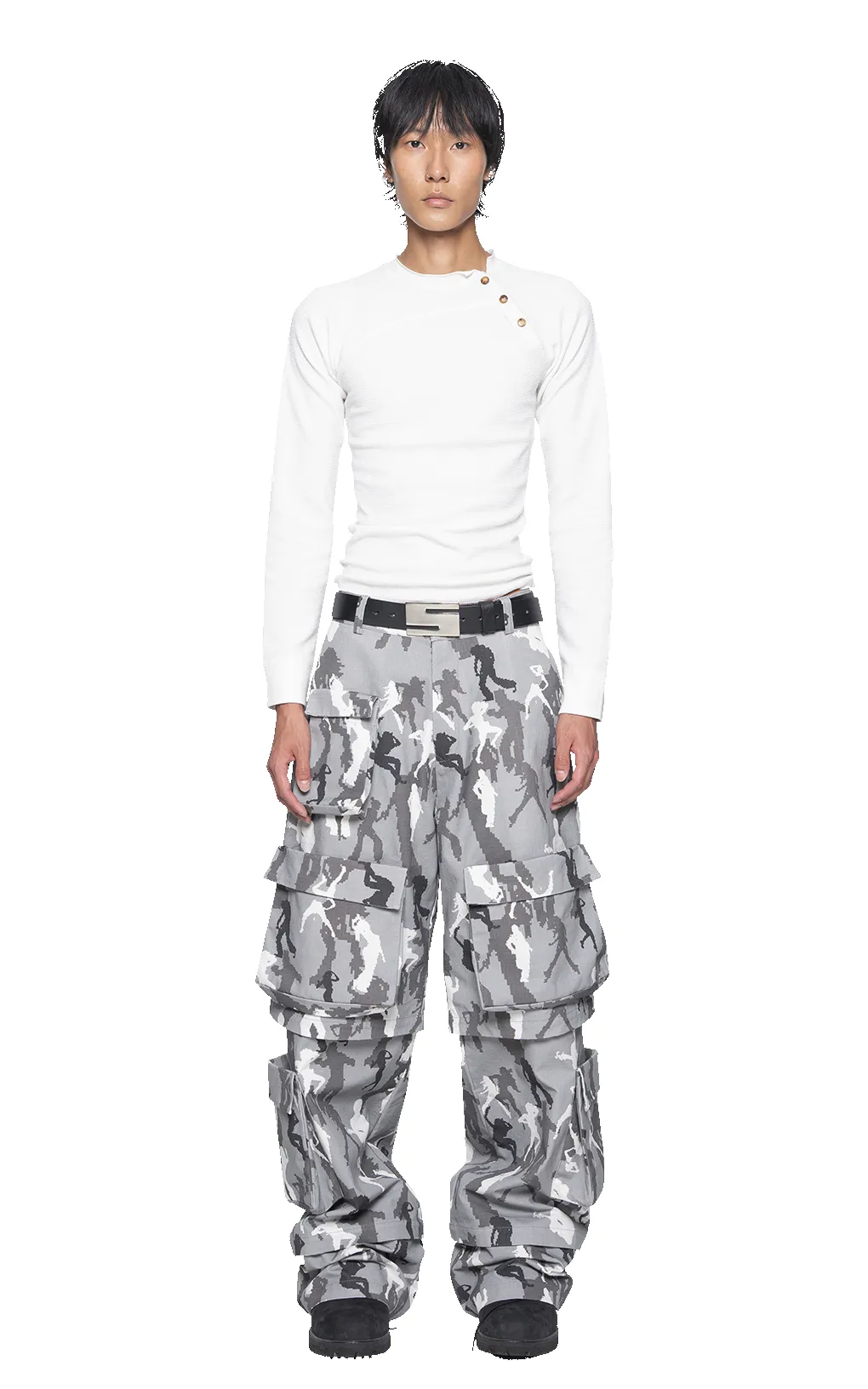 WHITE TWISTED HENLEY sold by Spencer Badu product image thumbnail 3