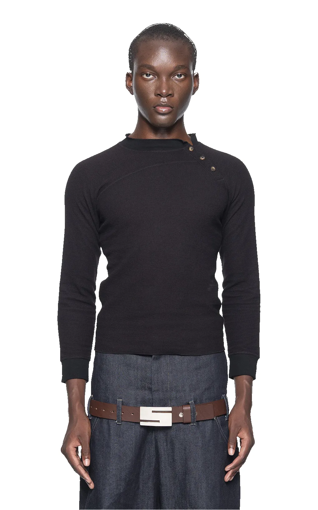 TWISTED HENLEY IN BLACK sold by Spencer Badu product image thumbnail 2